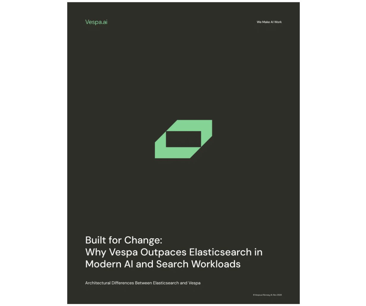 Built for Change: Why Vespa Outpaces Elasticsearch in Modern AI and Search Workloads
